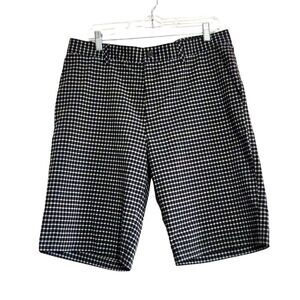 Adidas black & gray plaid shorts